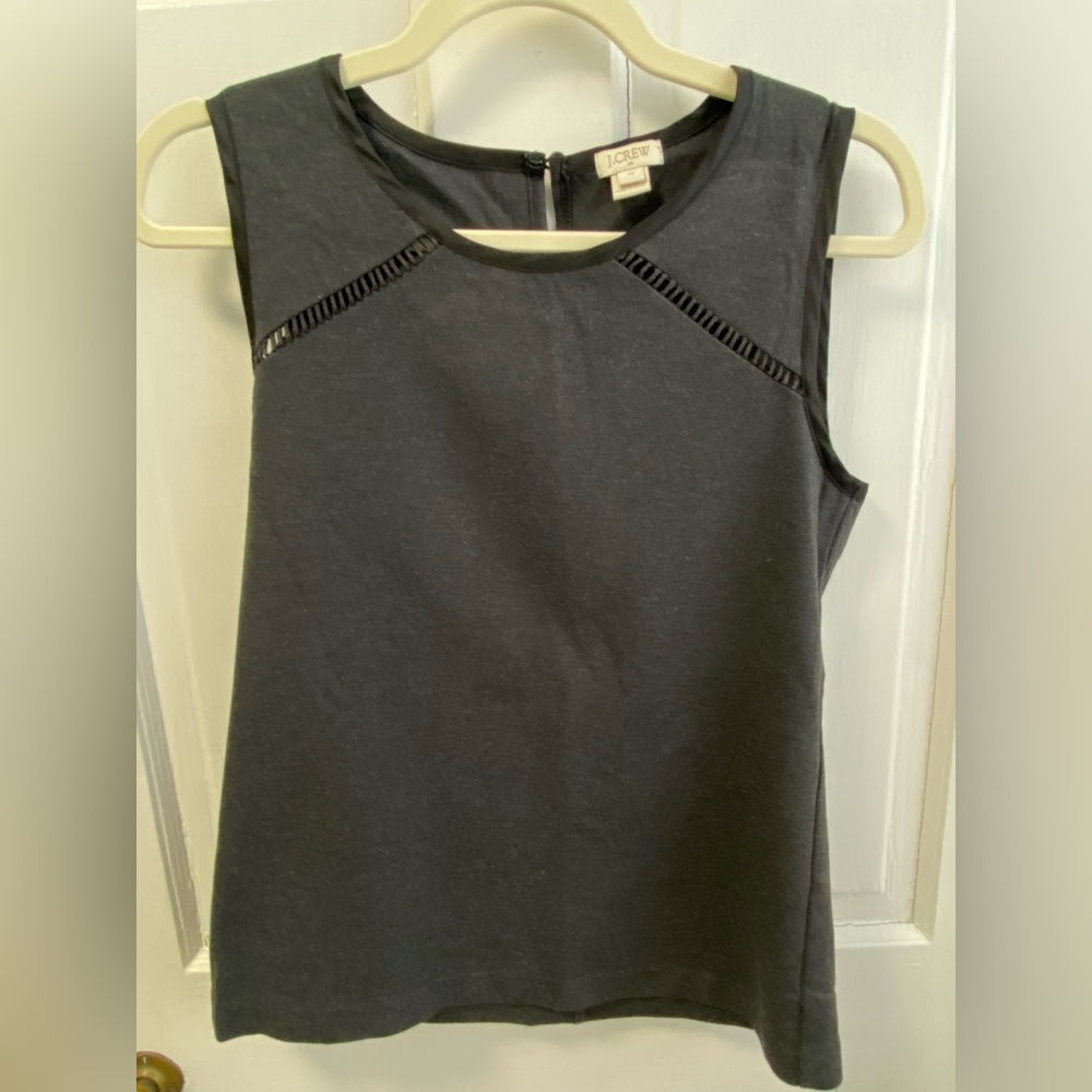 J. Crew Women's Charcoal Sleeveless Blouse